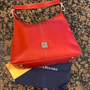 Red Leather Dooney & Bourke Juliette Hobo Satchel